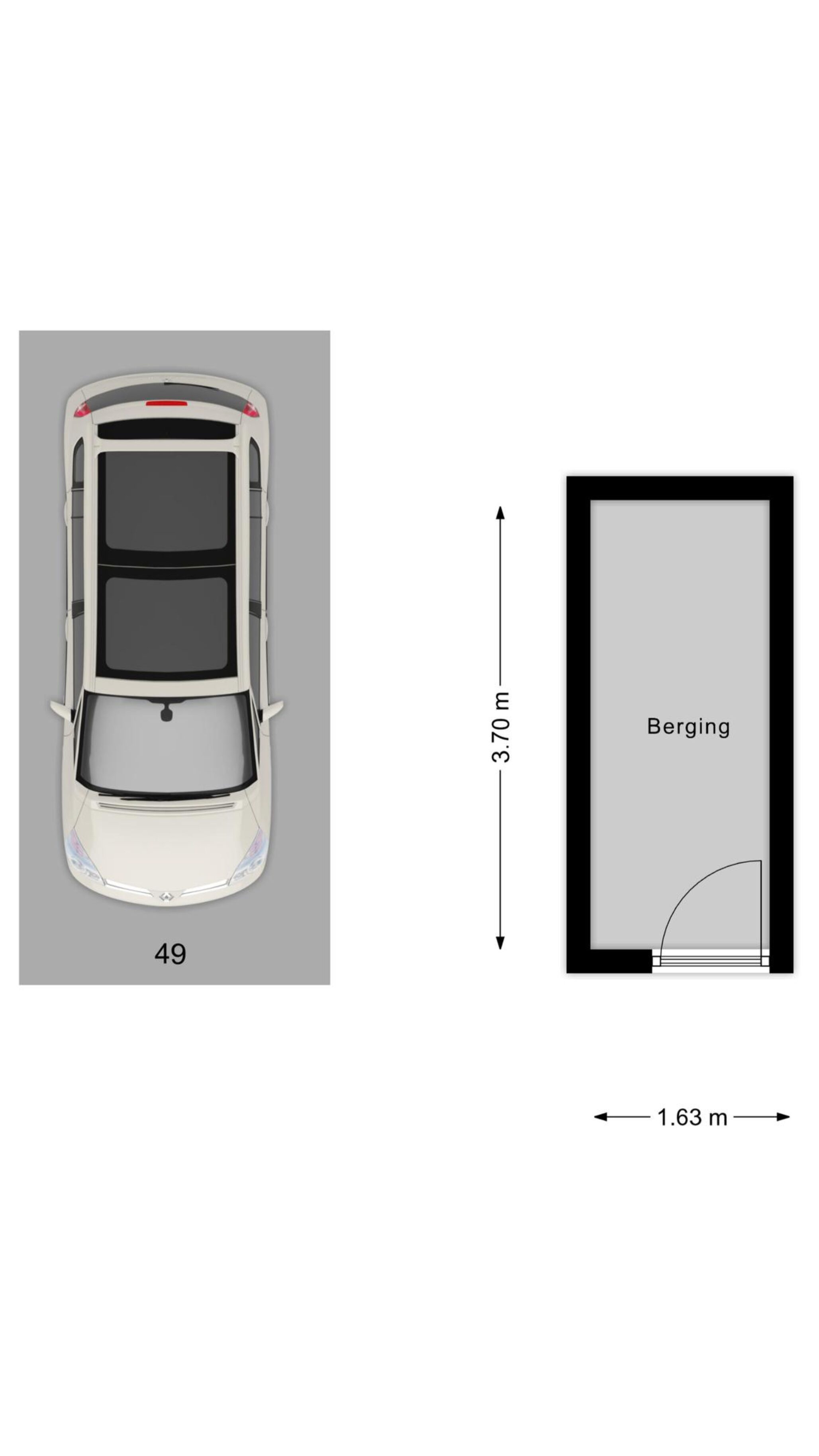 Parkeerplaats + Berging