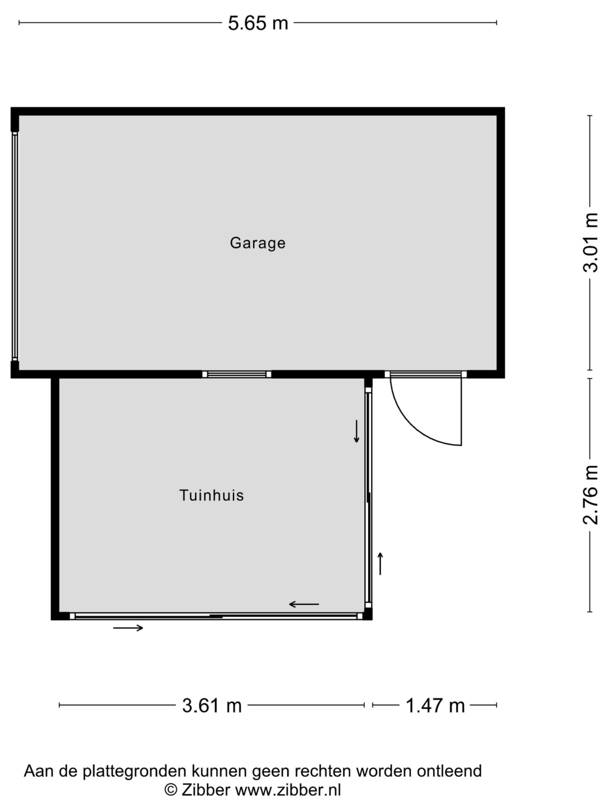 Garage + tuinhuis
